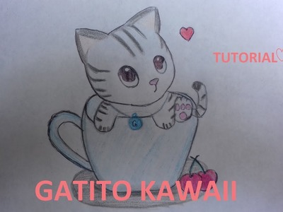 Como dibujar un gatito kawaii