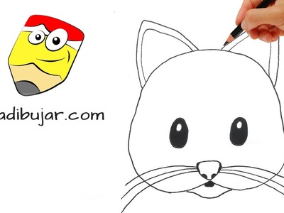 Cómo dibujar un gato fácil | Dibujos de gatos a lápiz paso a paso para niños