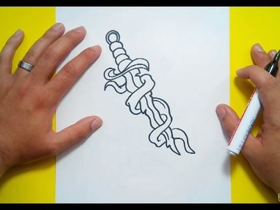 Como dibujar una daga paso a paso 2 | How to draw a dagger 2