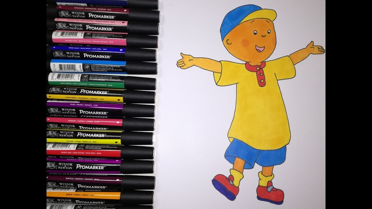 Cómo dibujar y colorear a caillou, Aprende a dibujar y colorear, Dibujos para niños