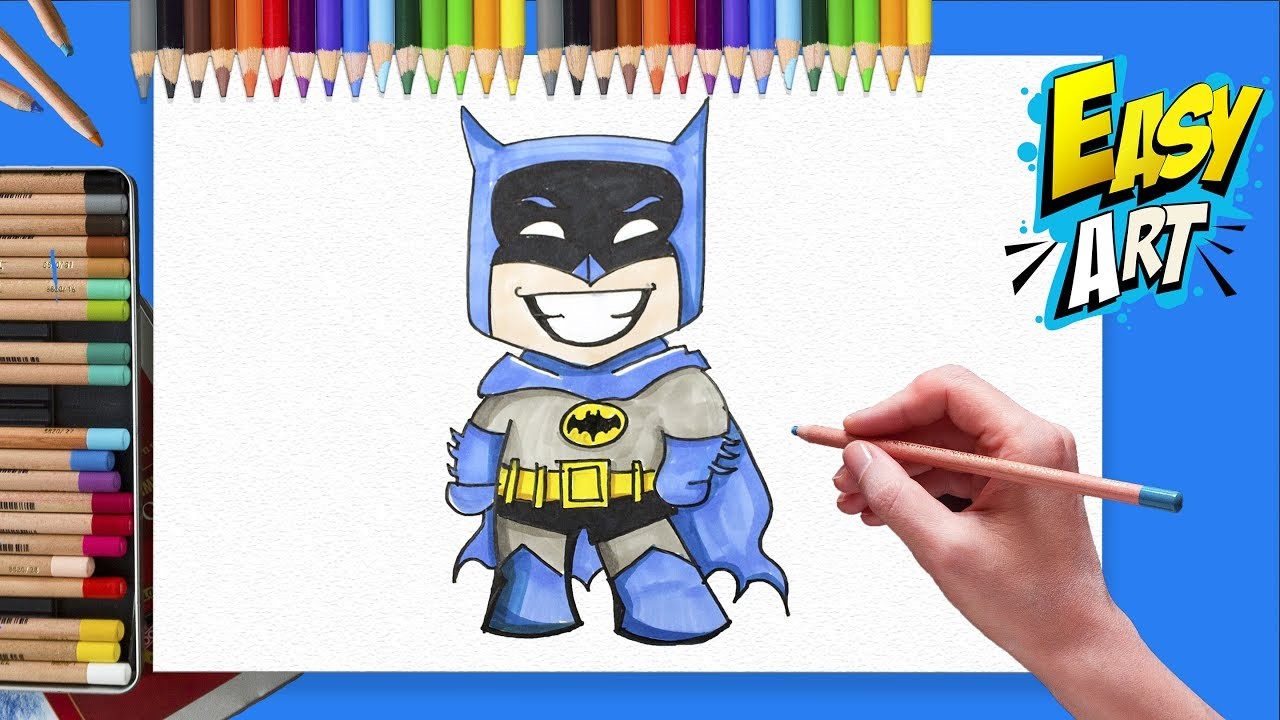 DC COMIC  - COMO DIBUJAR A BATMAN -  HOW TO DRAW BATMAN - DIBUJOS