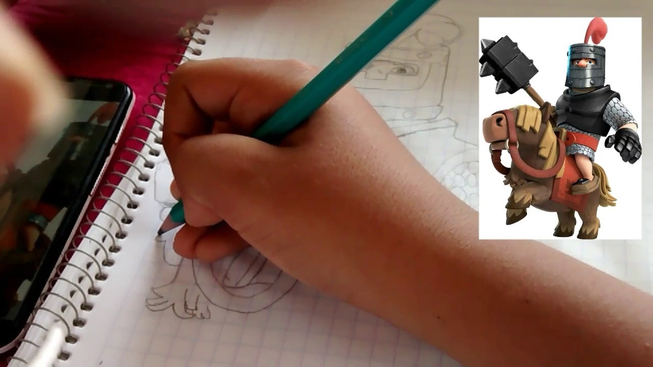 Dibujando al príncipe oscuro de Clash Royale-DIBUJOS LIO