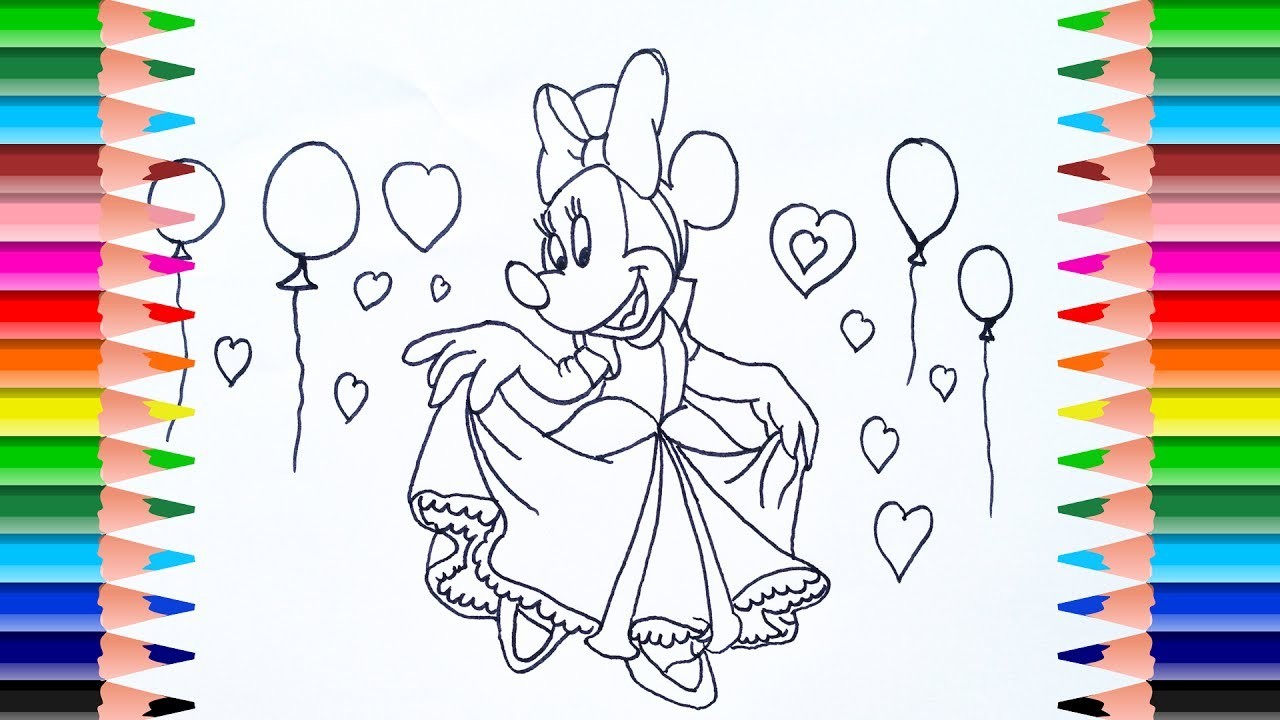 Dibujo y el Color de Minnie | Dibujos para Niños |  Aprenda los Colores con Minnie Mouse