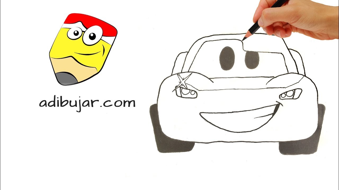 Dibujos Cars 3 Disney: Como dibujar a Rayo McQueen emoji blitz paso a paso