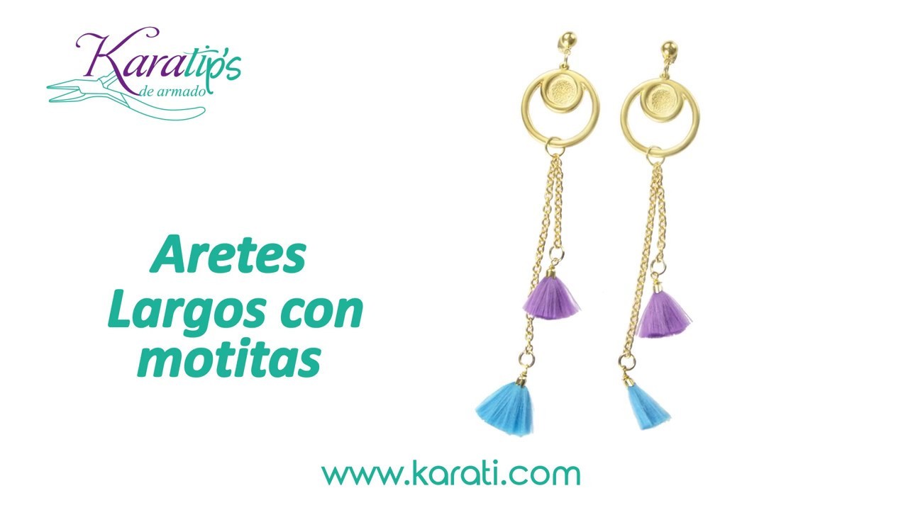 DIY - Aretes Largos con Motita - Karatips