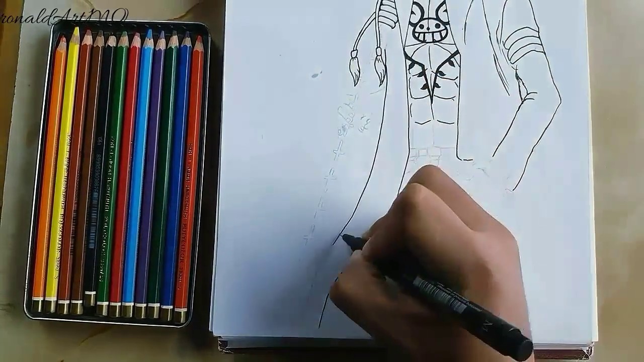 One piece!! Como dibujar a TRAFALGAR D' LAW con marcadores facil