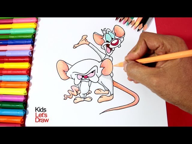 PINKY y CEREBRO Cómo dibujar y colorear | Dibujos fáciles de Pintar para Niños | KidsLetsDraw