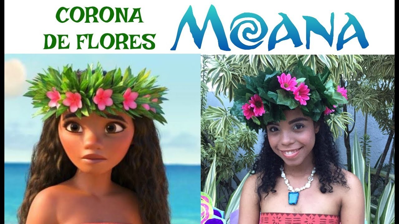 Tutorial Corona de Moana paso a paso - Corona Hawaiana de flores. Yessi