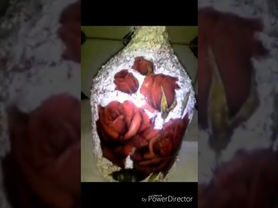 Botellón con decoupage