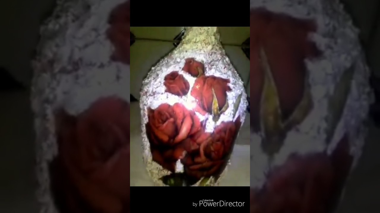 Botellón con decoupage