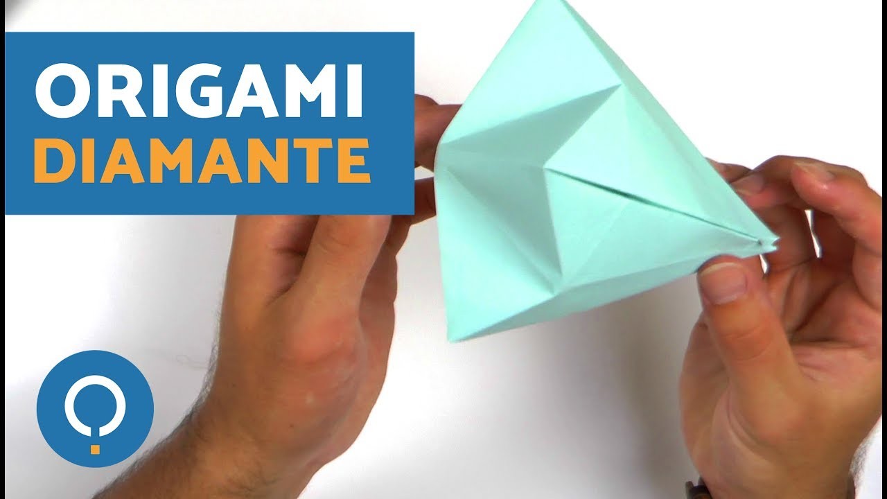Cómo hacer un DIAMANTE de ORIGAMI fácil - Origami de papel