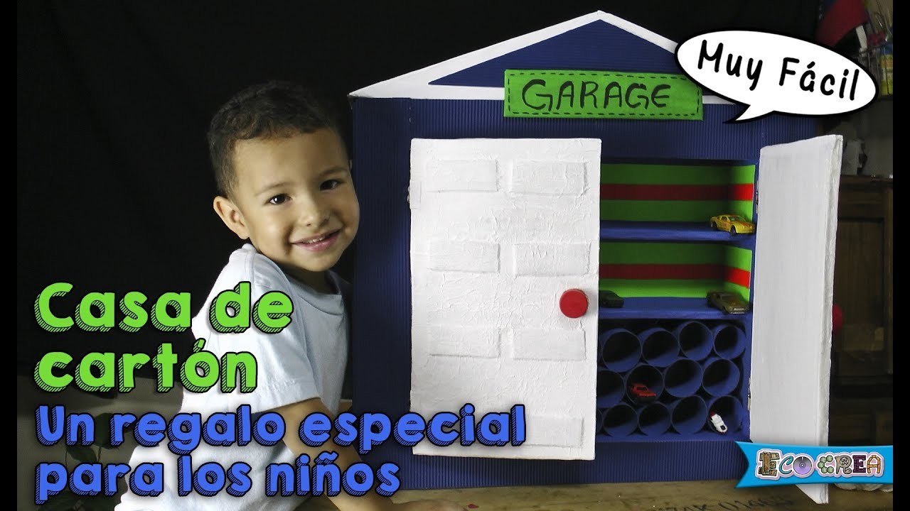 Cómo hacer una casita de cartón - Regalos para niños DIY