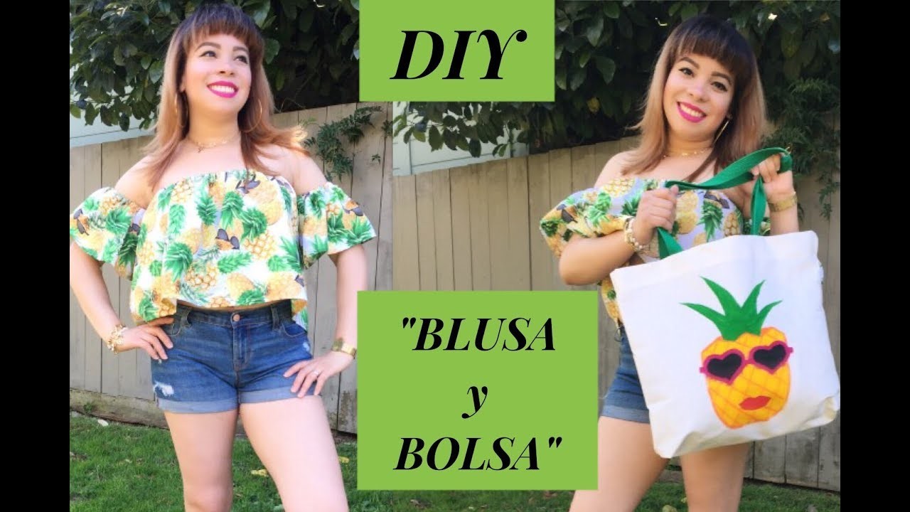 DIY "BLUSA CAMPESINA Y BOLSA"