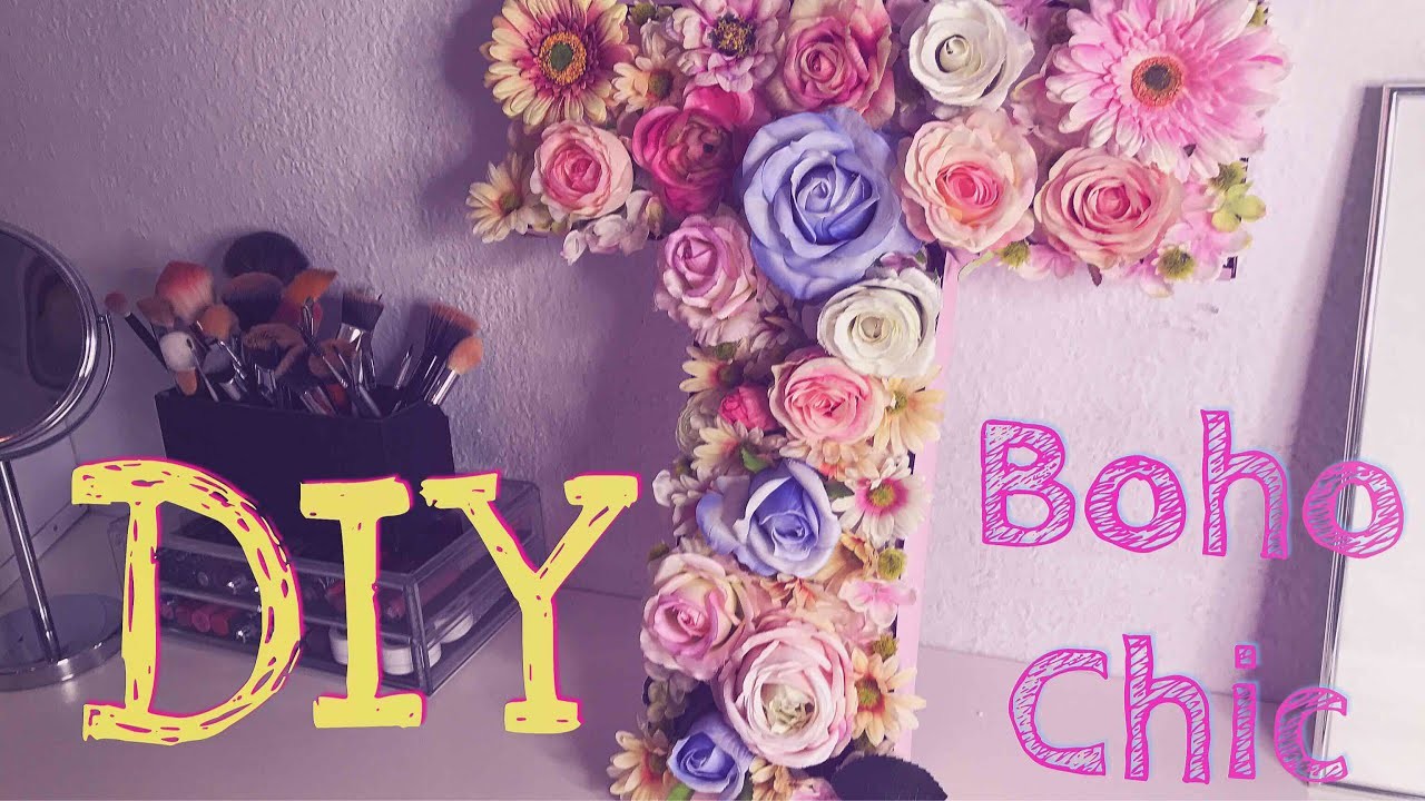 DIY Boho Chic Letra con Flores | Hazlo tú mismo
