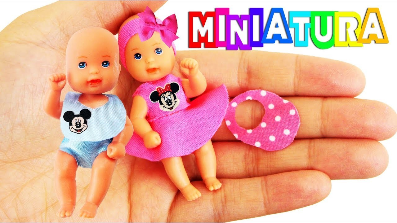 DIY Ropa en miniatura para los bebés de Barbie sin coser  - Cosas para bebés en miniatura