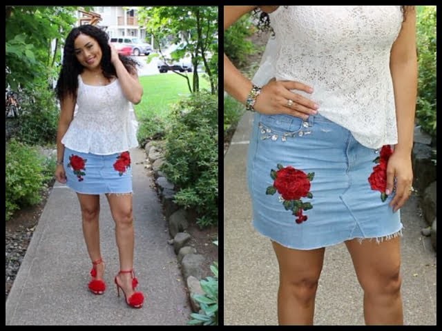 DIY Transforma un pantalón jeans en falda.DIY Turn Your Old Jeans Into Skirt