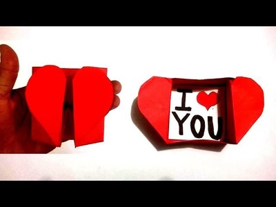 Origami: Carta y Sobre en forma de corazon ¡Facil de hacer! - Origami: Heart Box & Envelope