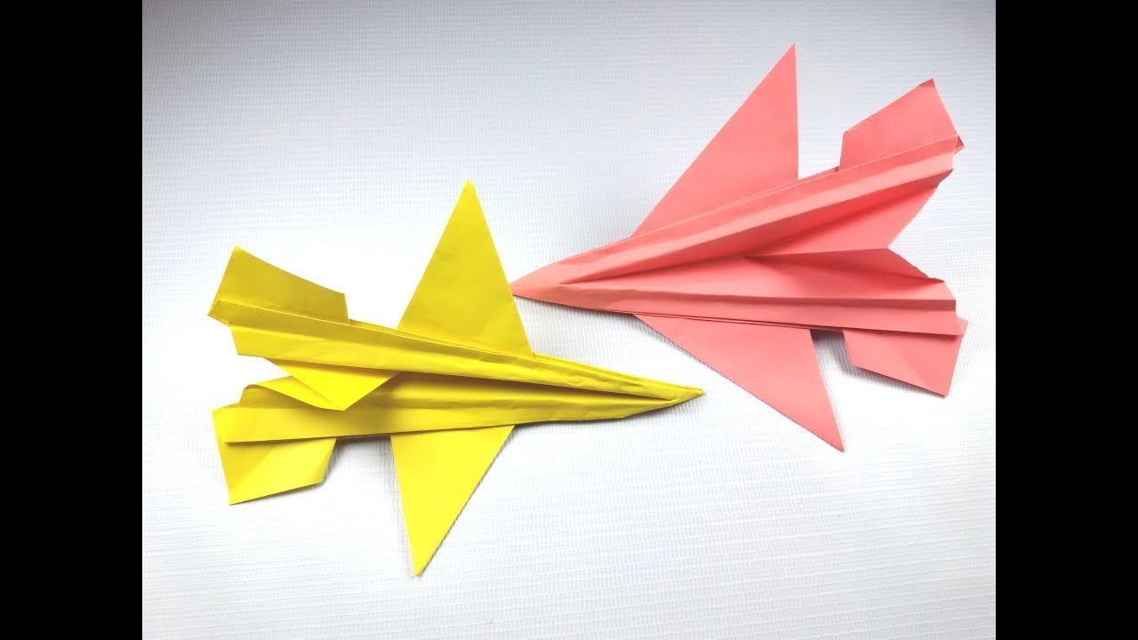 Paper plane un Avion de Papel que Vuela Mucho  Aviones de Papel Origami । F16