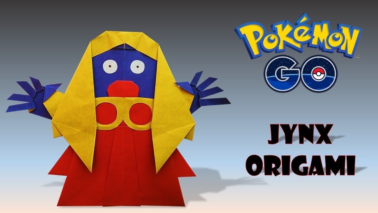 Pokemon Origami Jynx-jynx origami-how to make origami pokemon jynx-diy origami pokemon