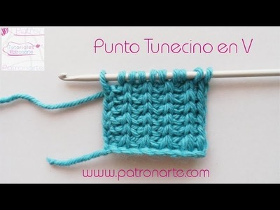 Punto Tunecino en V - Crochet Tunecino en V