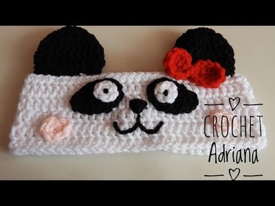 Vincha o Ballerina Oso Panda Crochet