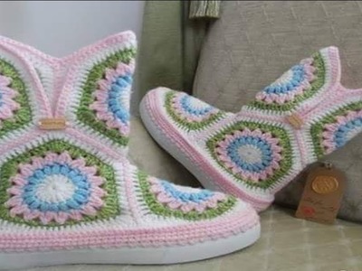 ZAPATOS 2017 tejidos a crochet para mujeres