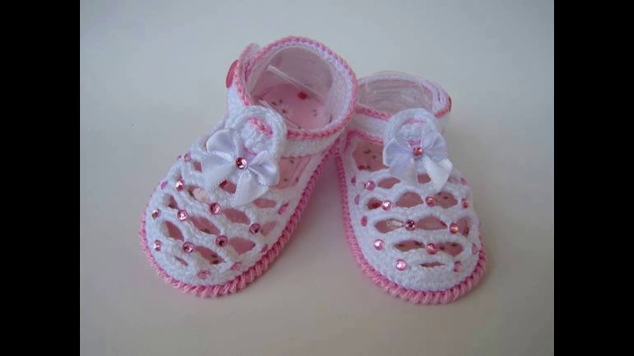 Zapatos de bebe tejidos a crochet