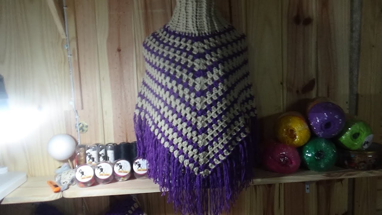 Aprende a tejer un poncho súper fácil a crochet en todas las tallas