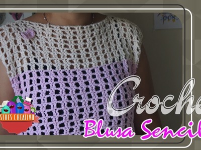 BLUSA CUELLO OJAL (crochet)