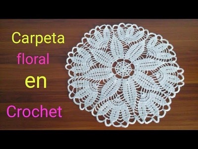 Carpeta Floral en Crochet