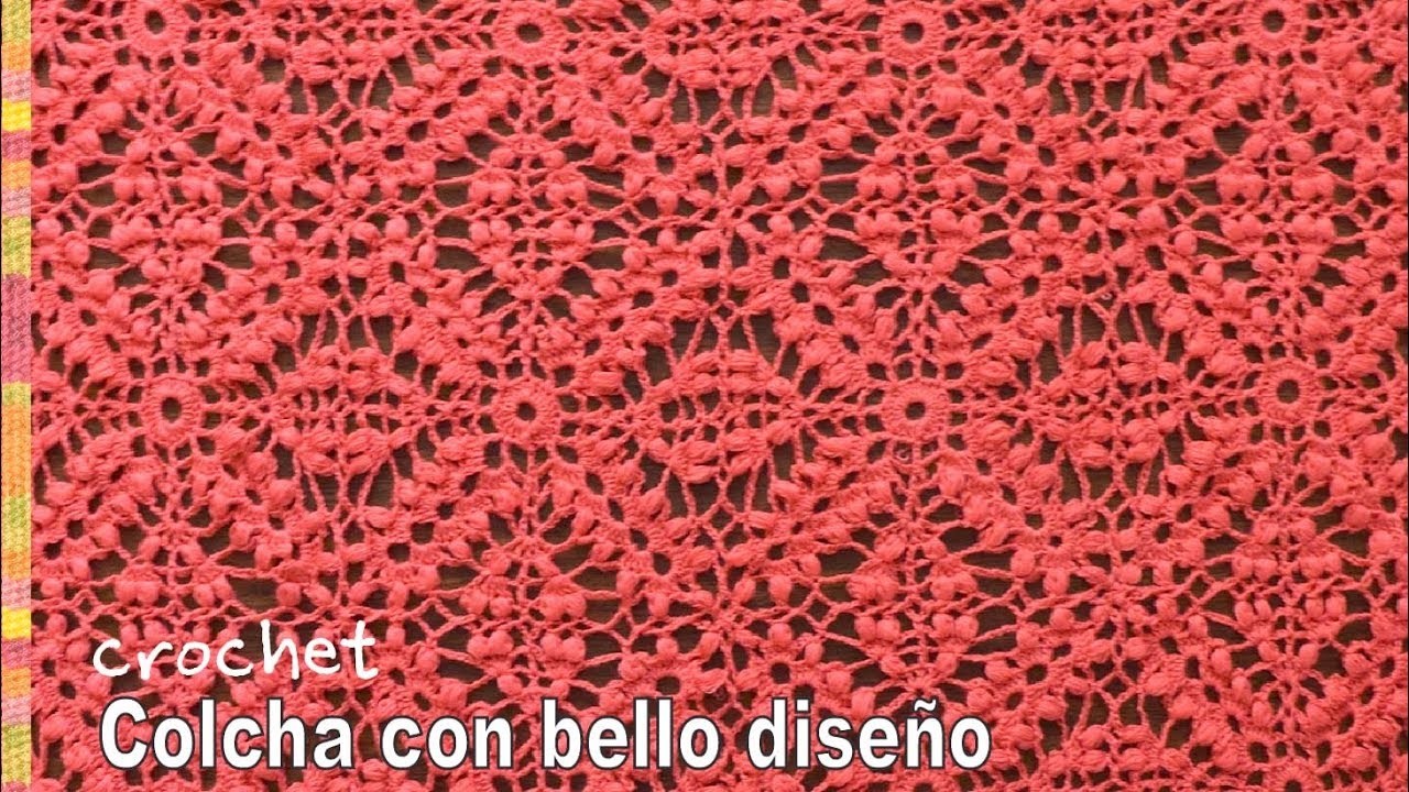 Colcha con bello diseño tejida a crochet - Tejiendo Perú