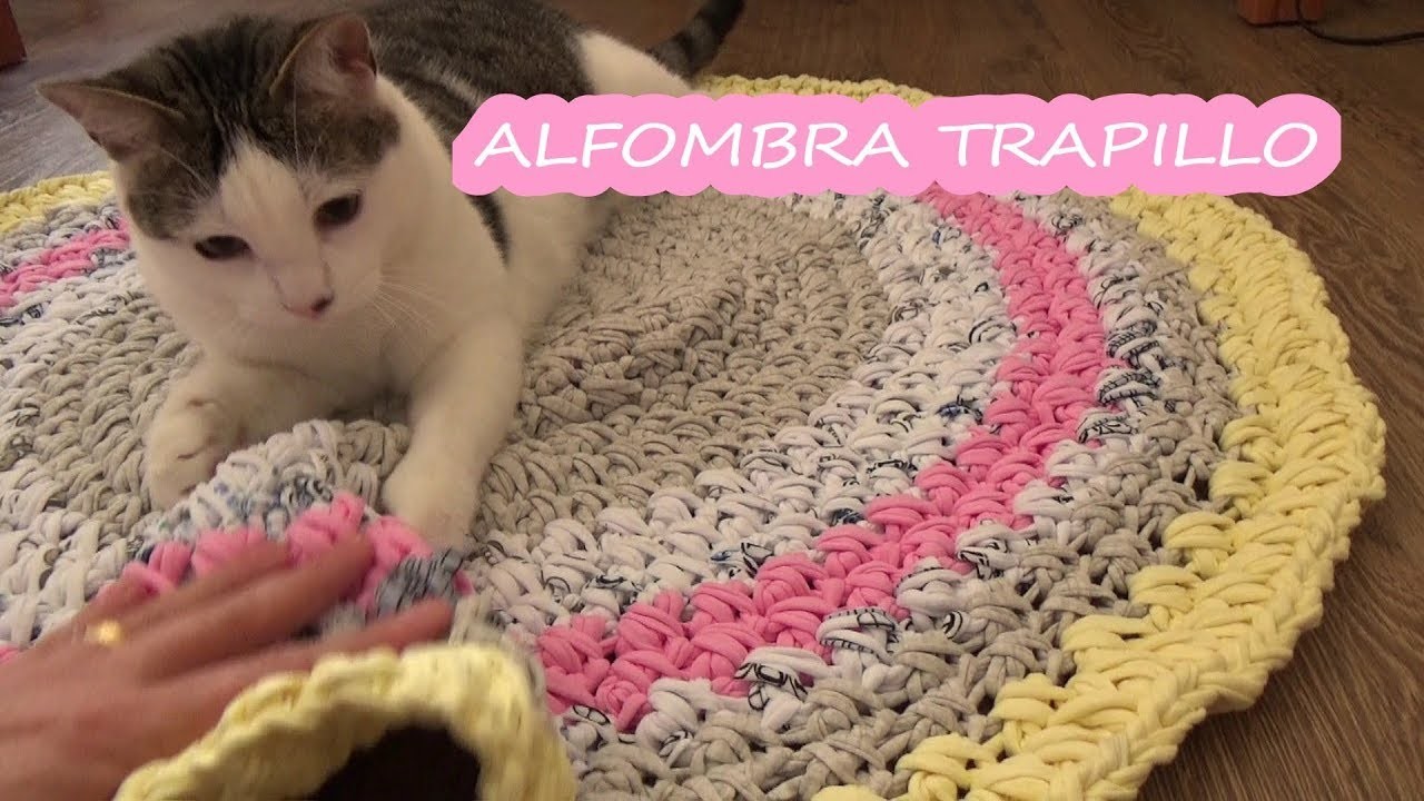 Como hacer alfombra de trapillo facil a crochet  |TECNICA DE TRAPILLO