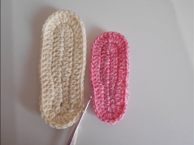 Como hacer plantillas a crochet para zapato de bebe en diferentes tallas