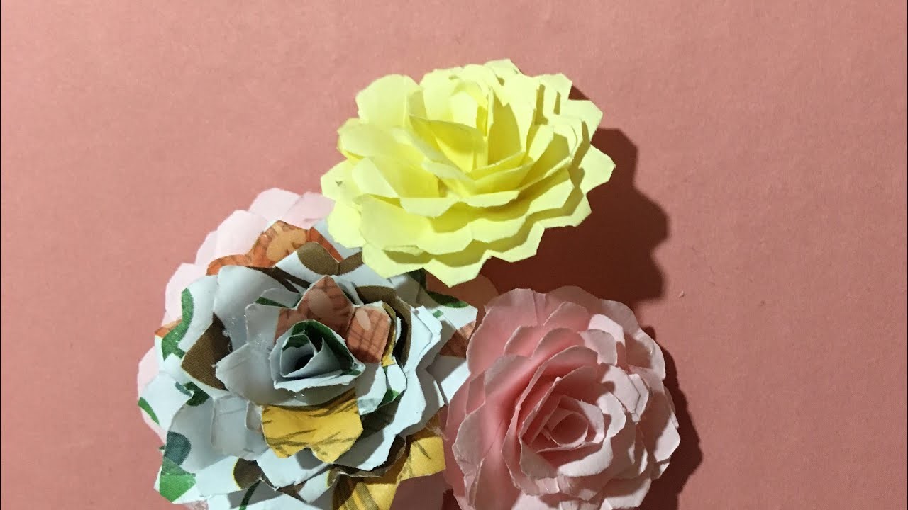 Como hacer rosas de papel.scrapbook con papel kraft