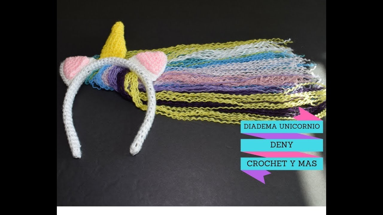 Como hacer una Diadema de unicornio en crochet Parte 3