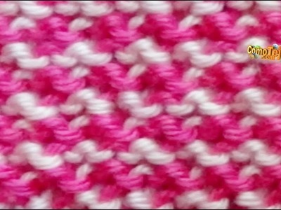 Cómo Tejer Punto ROPA BEBÉ COLORES-How to Knit a Baby stitch Colors - 2 agujas (454)