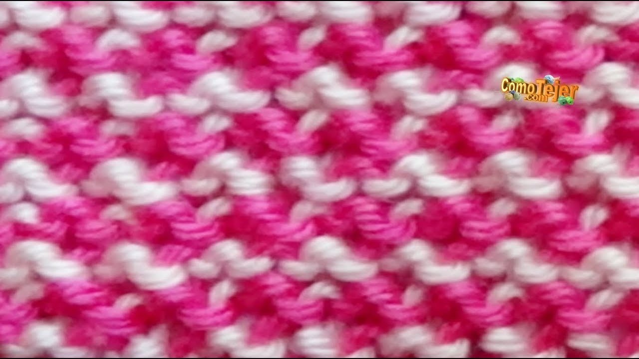 Cómo Tejer Punto ROPA BEBÉ COLORES-How to Knit a Baby stitch Colors - 2 agujas (454)