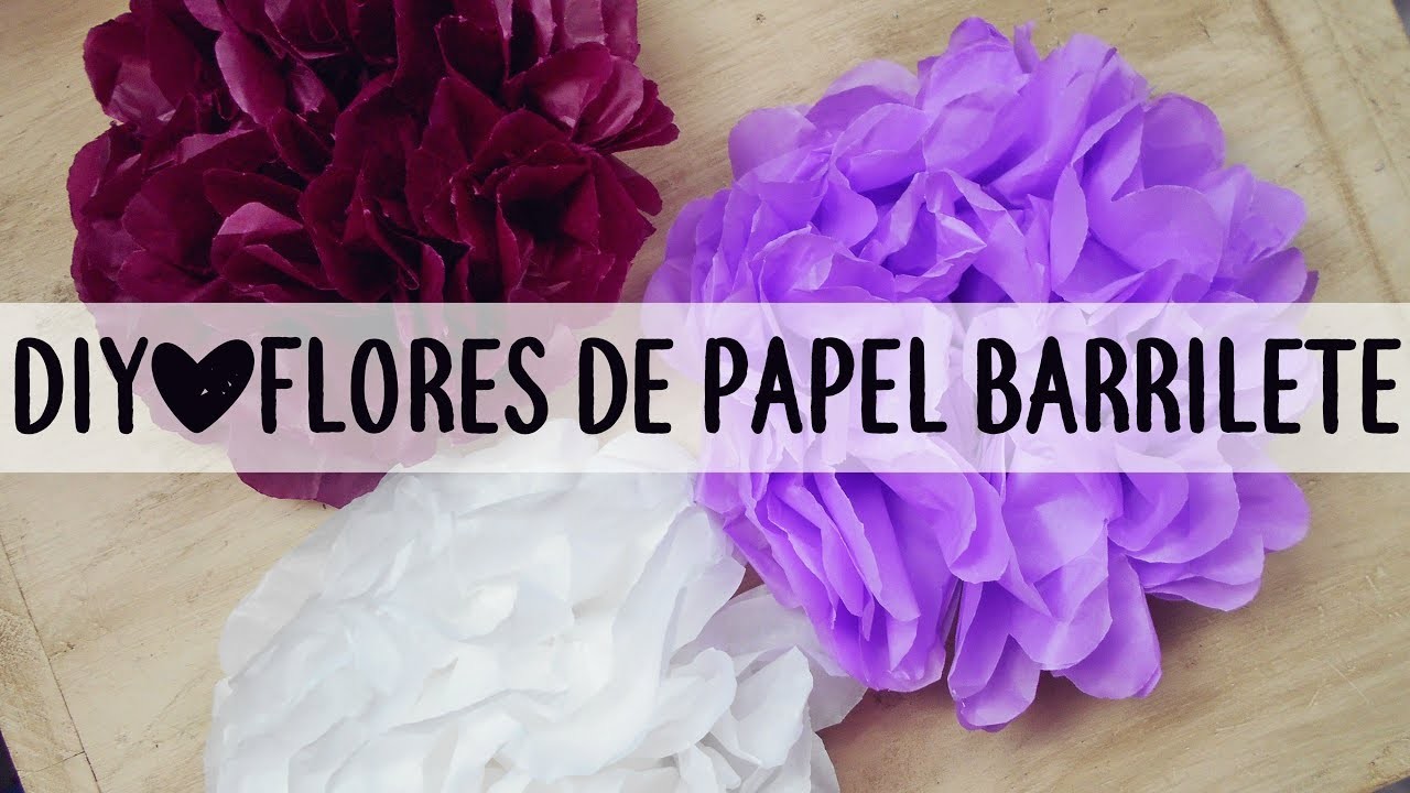 DIY ♥ Flores de papel Barrilete ♥