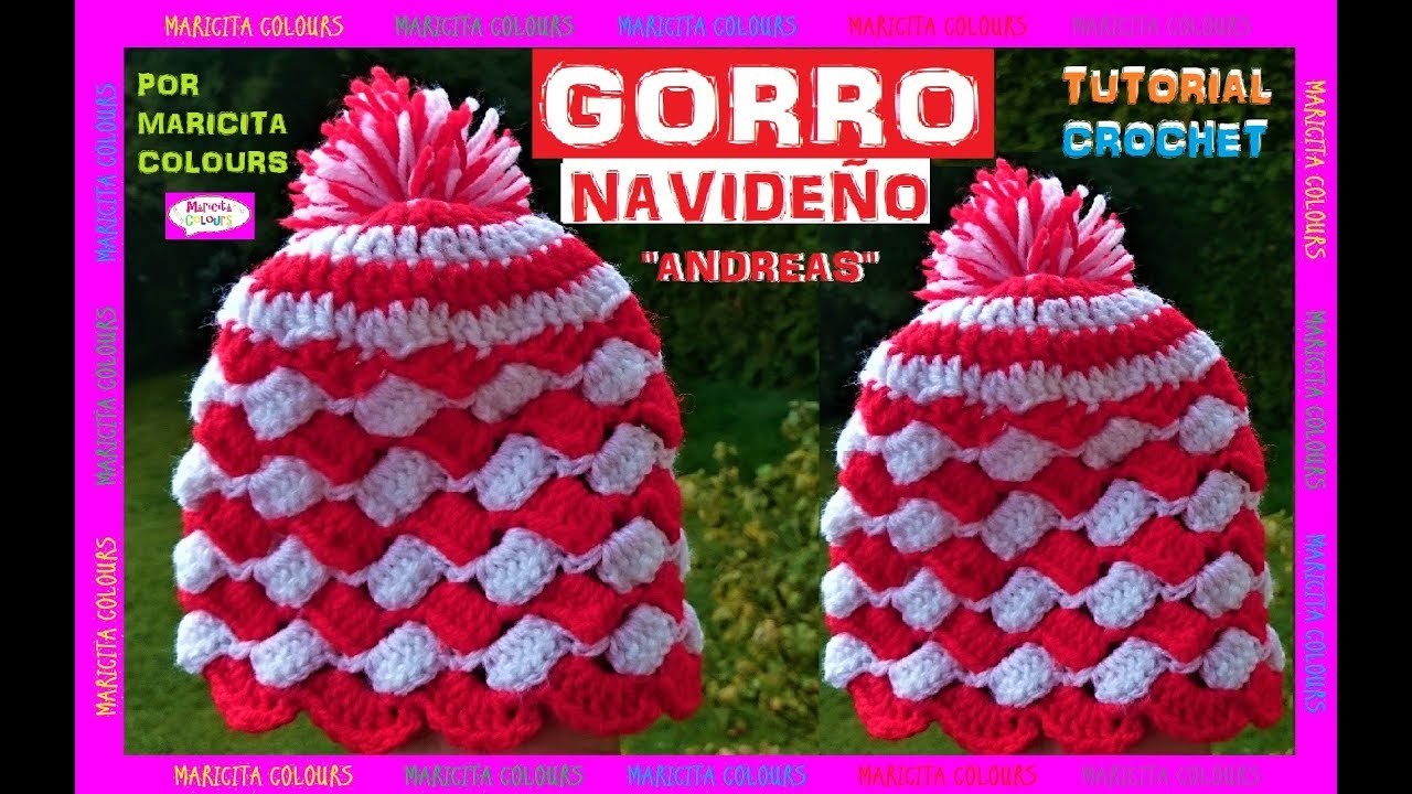 DIY. Gorro Tapestry para Navidad a Crochet "Andreas" por Maricita Colours