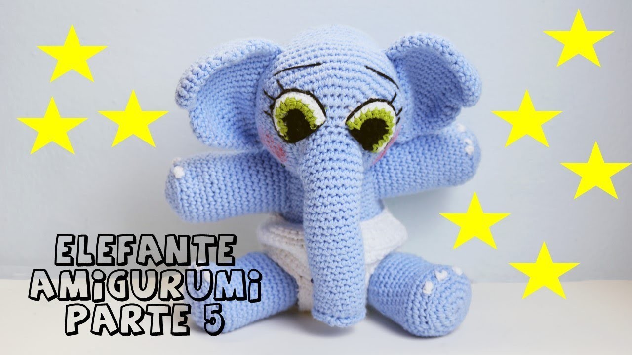 Elefante amigurumi parte 5 Tutorial Crochet