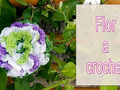 Flor matizada a crochet muy fácil