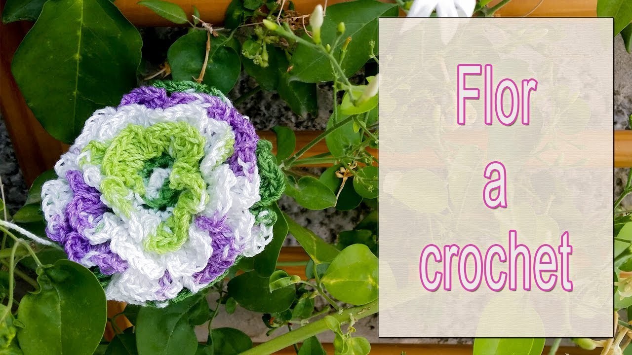 Flor matizada a crochet muy fácil