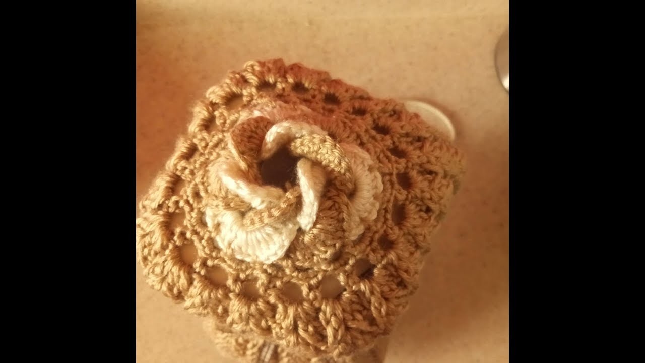 Funda para licuadora a crochet Parte 2. Flor a crochet en 3D