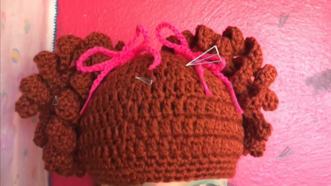 Gorro tejido a gancho con coletas súper cool! •Nya Crochet ❤️