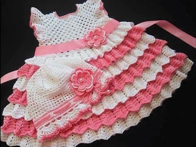 Hermosos Vestido De Bebé Tejido Crochet
