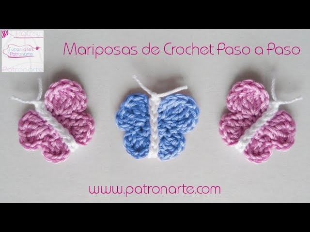 Mariposa de Crochet Fácil Paso a Paso