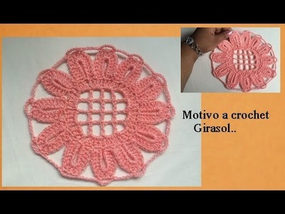 Motivo a crochet  Girasol