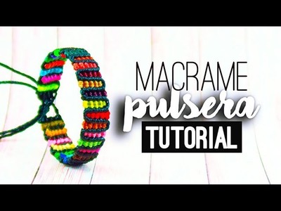 Pulsera reciclada vertical » ♻️ tutorial | como hacer | diy ● Friendship bracelet #96