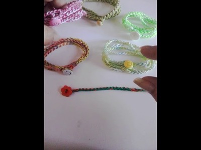 Pulseras crochet (con sólo una cadena)