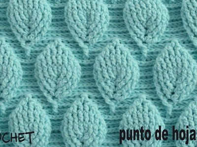 Punto hojas 3D (¡con mucho relieve!) tejido a crochet - Tejiendo Perú